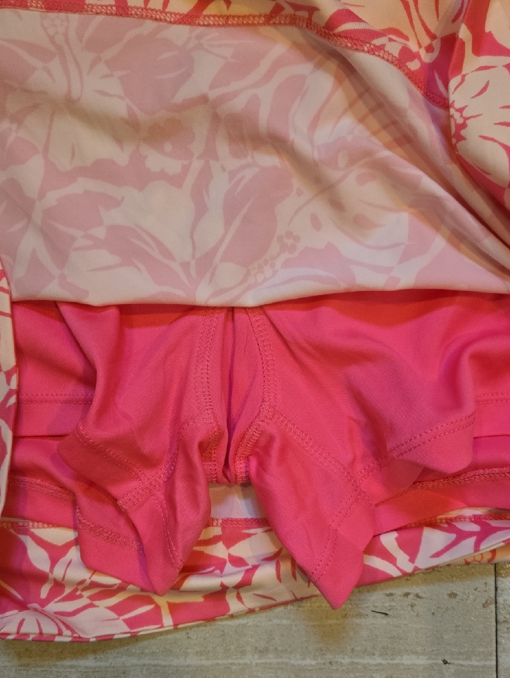 Island Collection Stella Parker Pink/White Tropical Print Skort - Picture 5 of 8